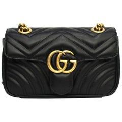 Gucci Black Leather Marmont Bag 