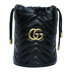 Gucci Black Leather Marmont Bag
