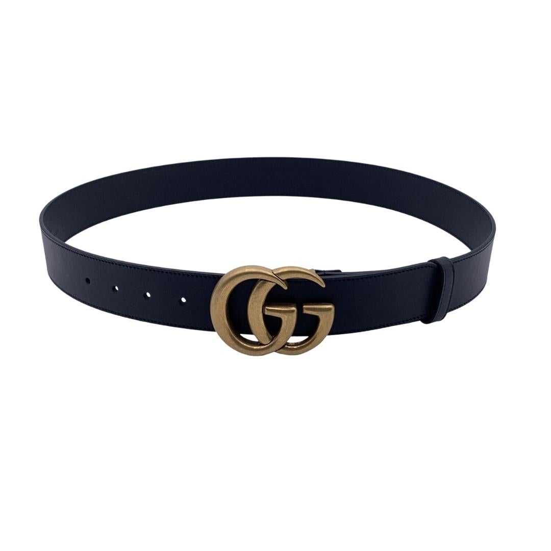 This beautiful Bag will come with a Certificate of Authenticity provided by Entrupy. The certificate will be provided at no further cost

Gucci Marmont belt in black leather with gold metal GG buckle. Width: 1.5 inches - 4 cm. 'GUCCI - Made in
