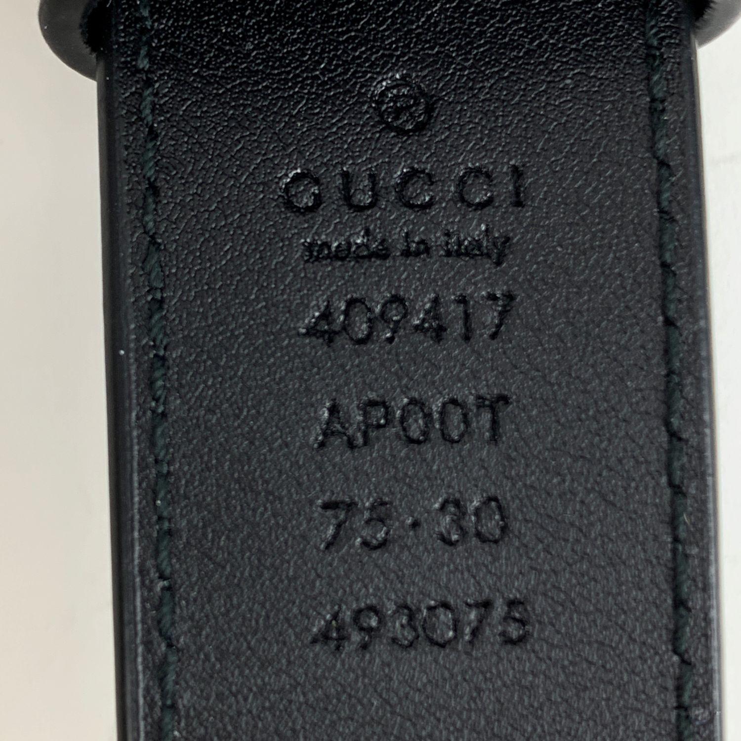Gucci Black Leather Marmont Belt with GG Buckle Size 75/30 Never Worn 1