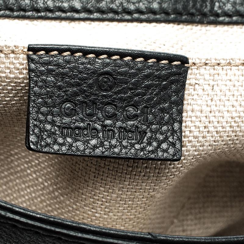 Gucci Black Leather Marrakech Baguette Shoulder Bag 2