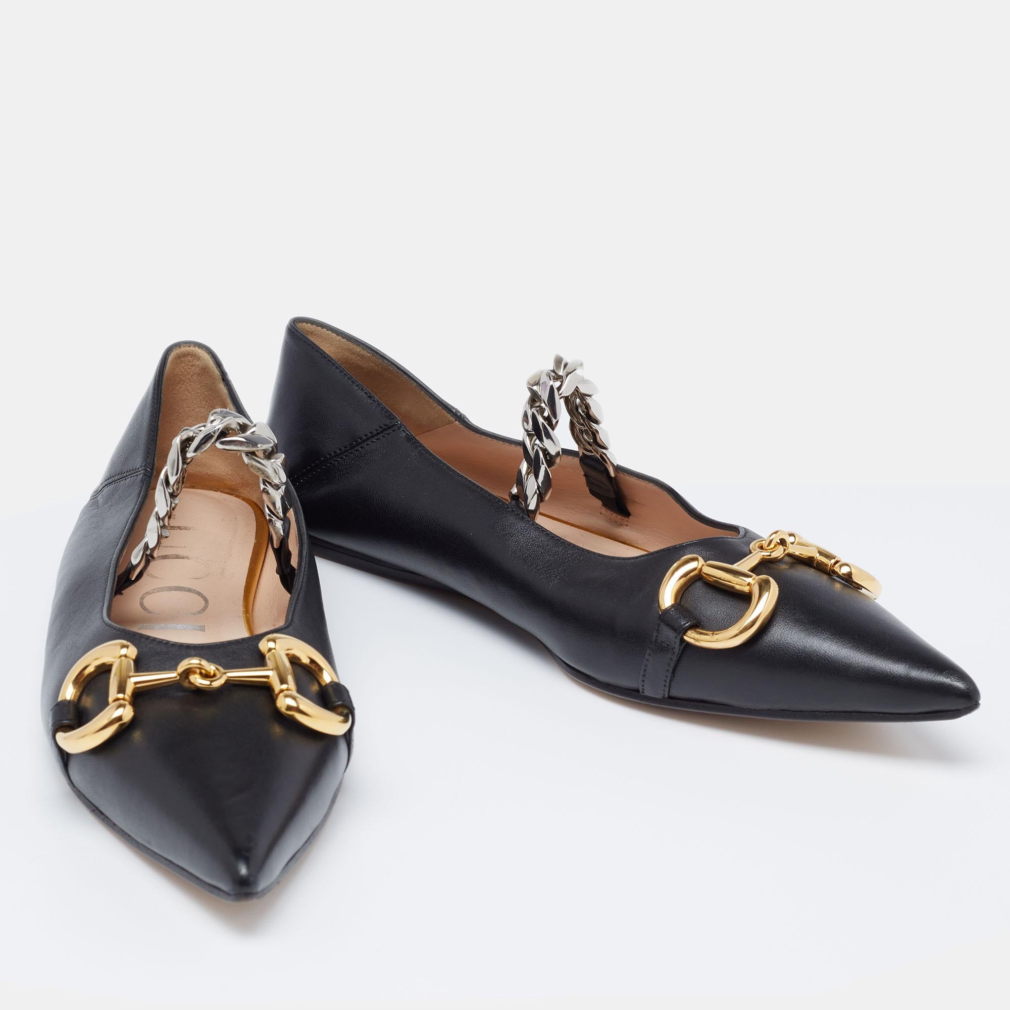 gucci pointed flats