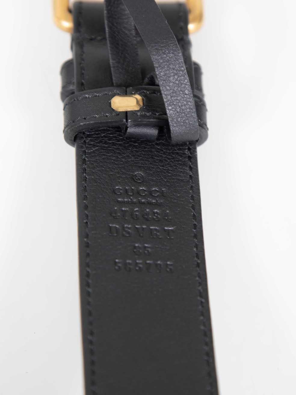 Gucci Black Leather Matelasse GG Marmont Belt Bag 2