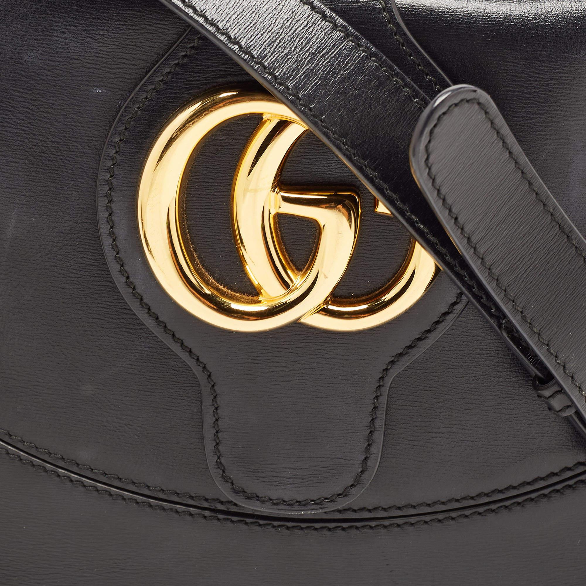 Gucci Black Leather Medium Arli Shoulder Bag 11