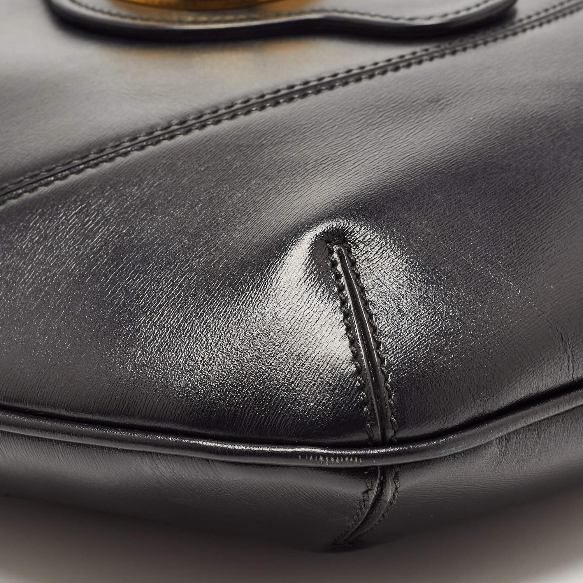 Gucci Black Leather Medium Arli Shoulder Bag 12