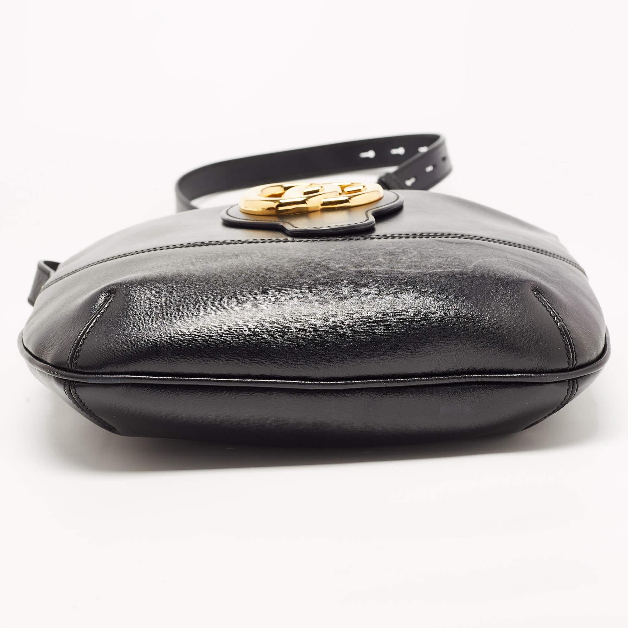 Gucci Black Leather Medium Arli Shoulder Bag 1