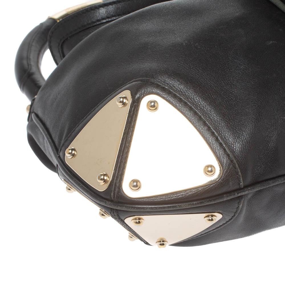 Gucci Black Leather Medium Babouska Indy Hobo 5
