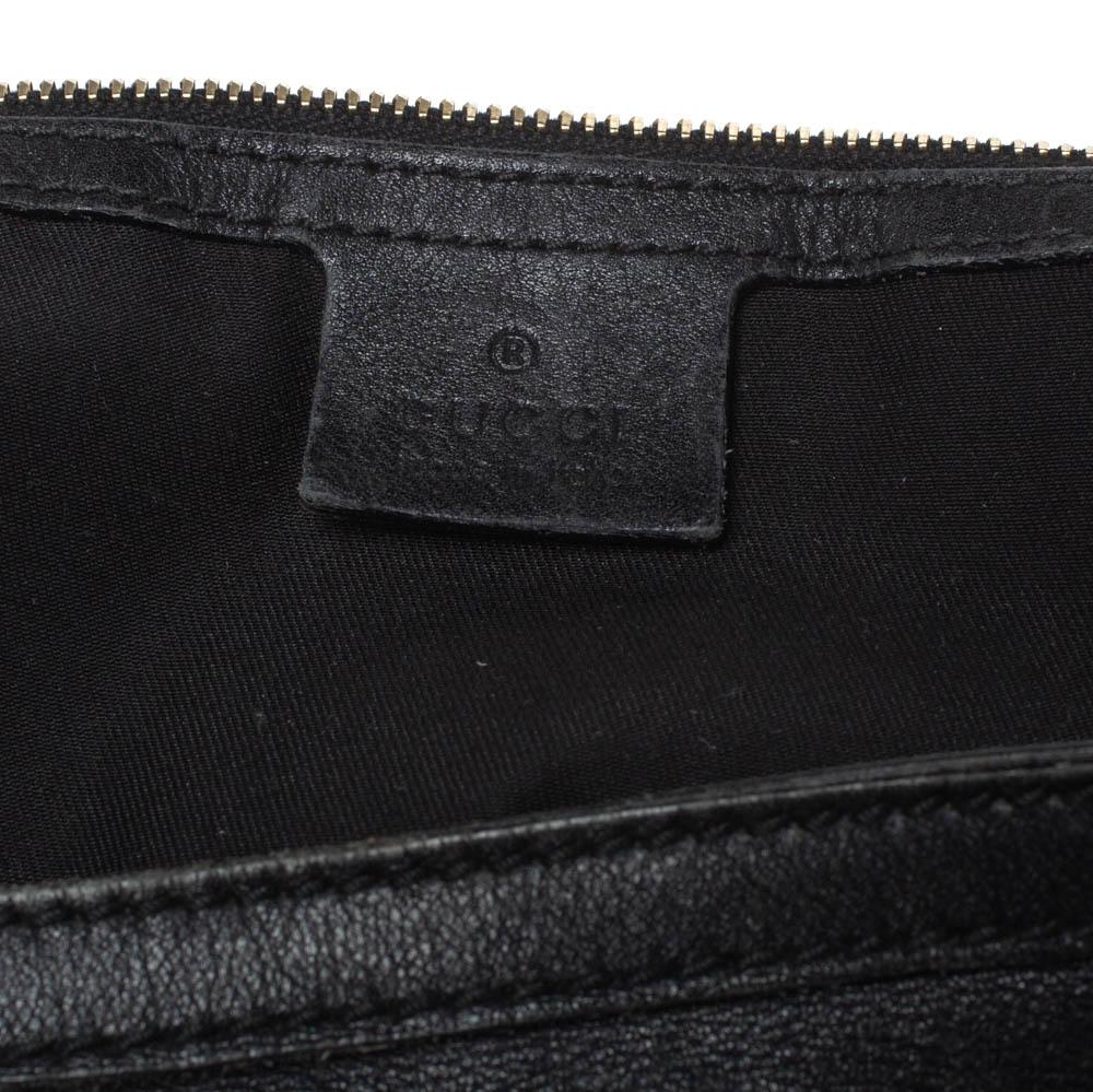 Gucci Black Leather Medium Babouska Indy Hobo 2