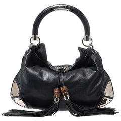 Gucci Black Leather Medium Babouska Indy Hobo