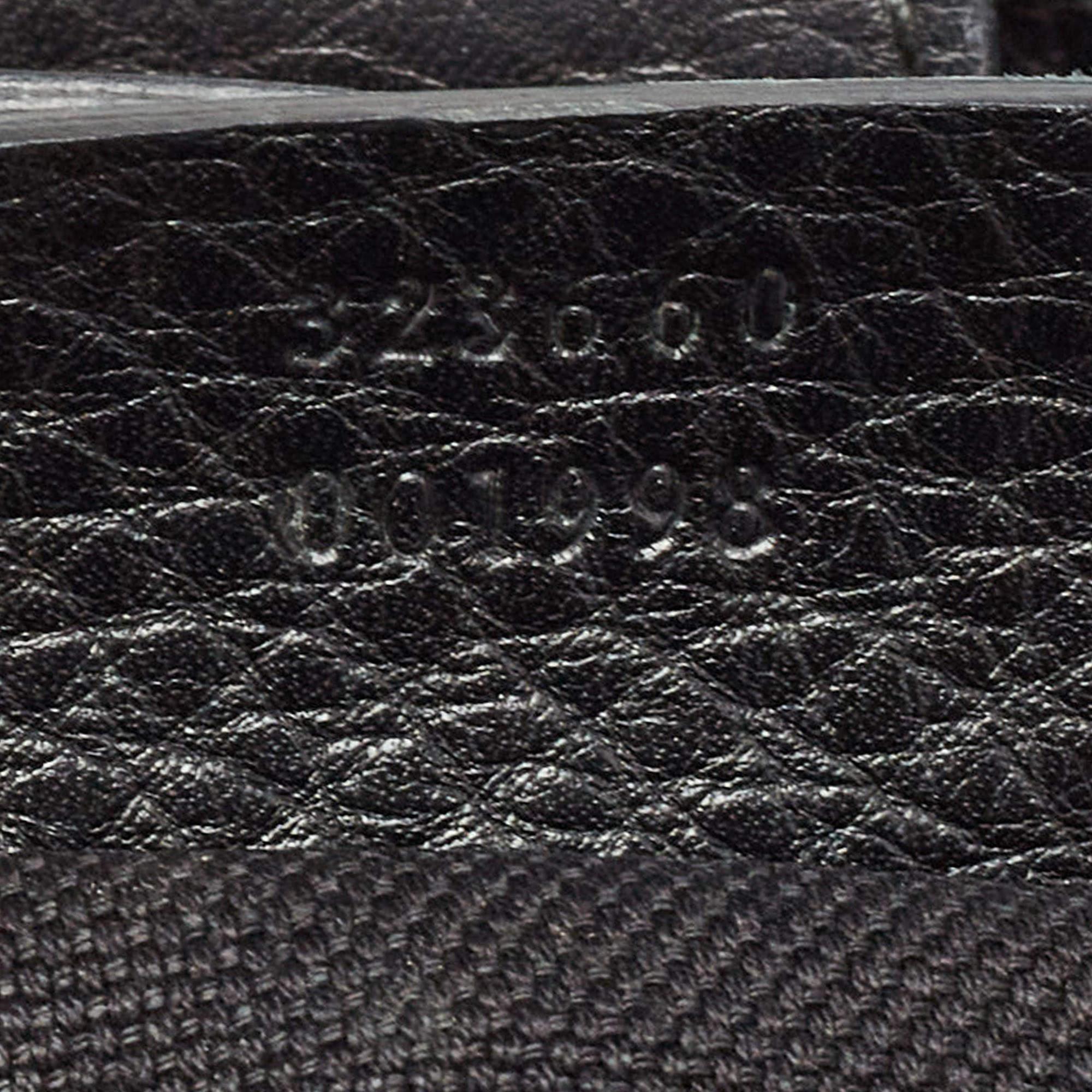 Gucci Black Leather Medium Bamboo Shopper Tote 2