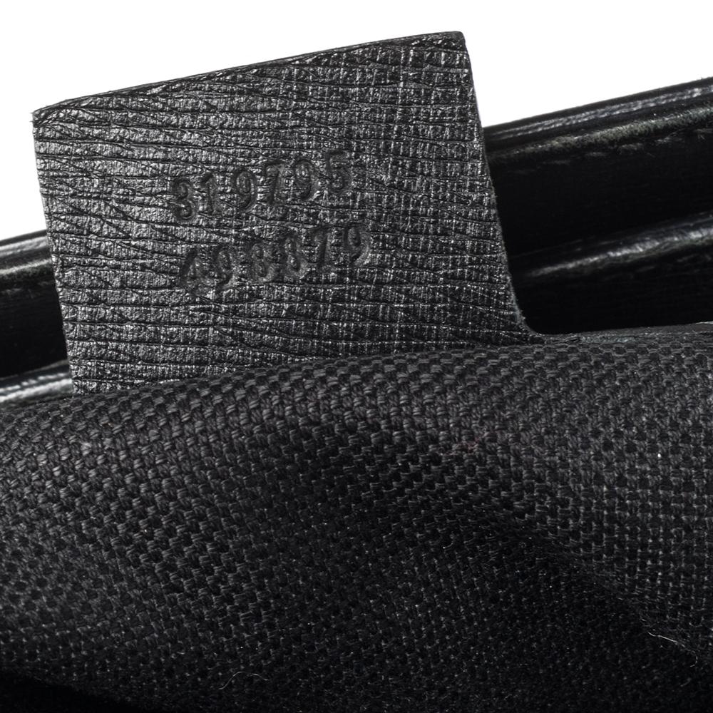 Gucci Black Leather Medium Bright Bit Tote 2