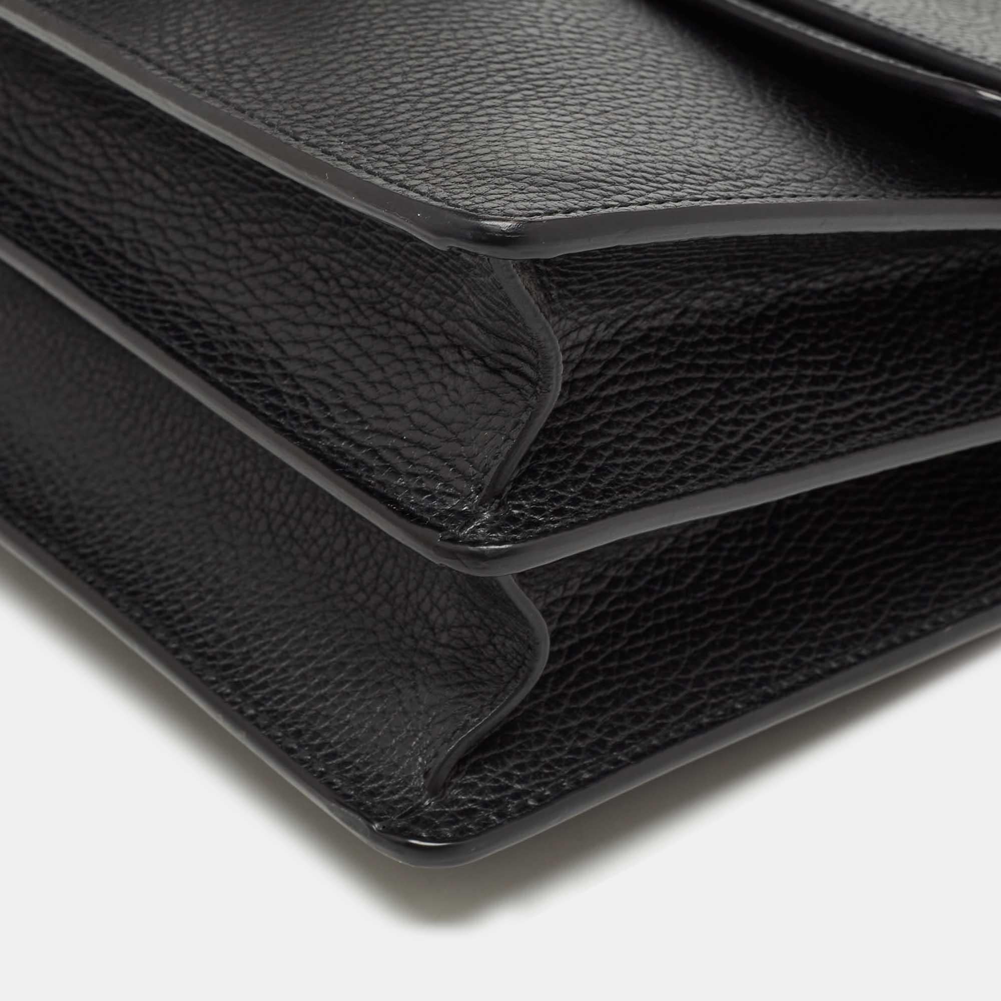 Gucci Black Leather Medium Dionysus Shoulder Bag 6