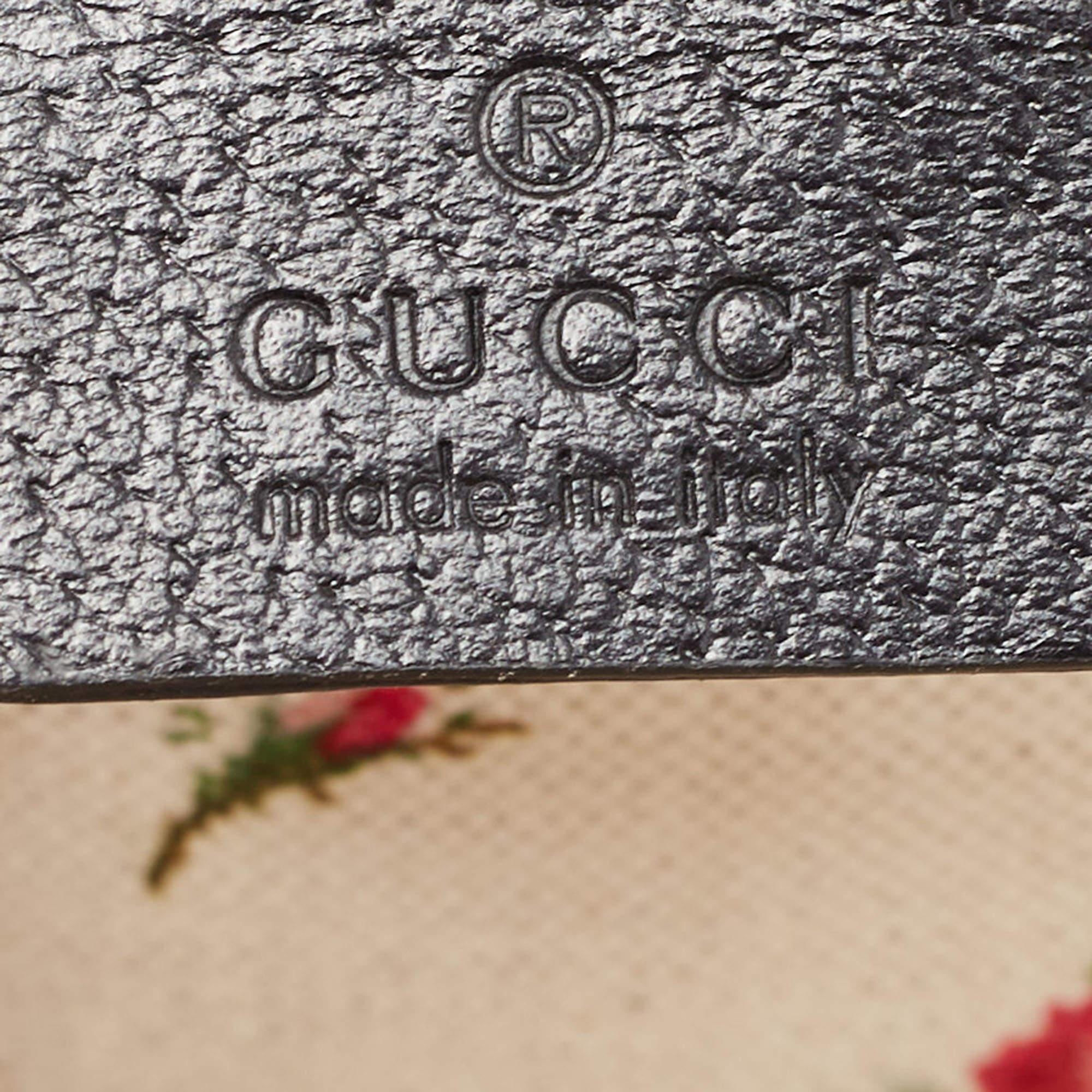 Gucci Black Leather Medium Embroidered Web Dionysus Shoulder Bag 8