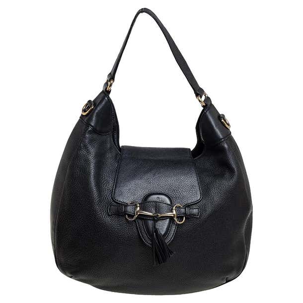 Gucci Black Leather Medium Emily Hobo For Sale at 1stDibs | gucci emily ...