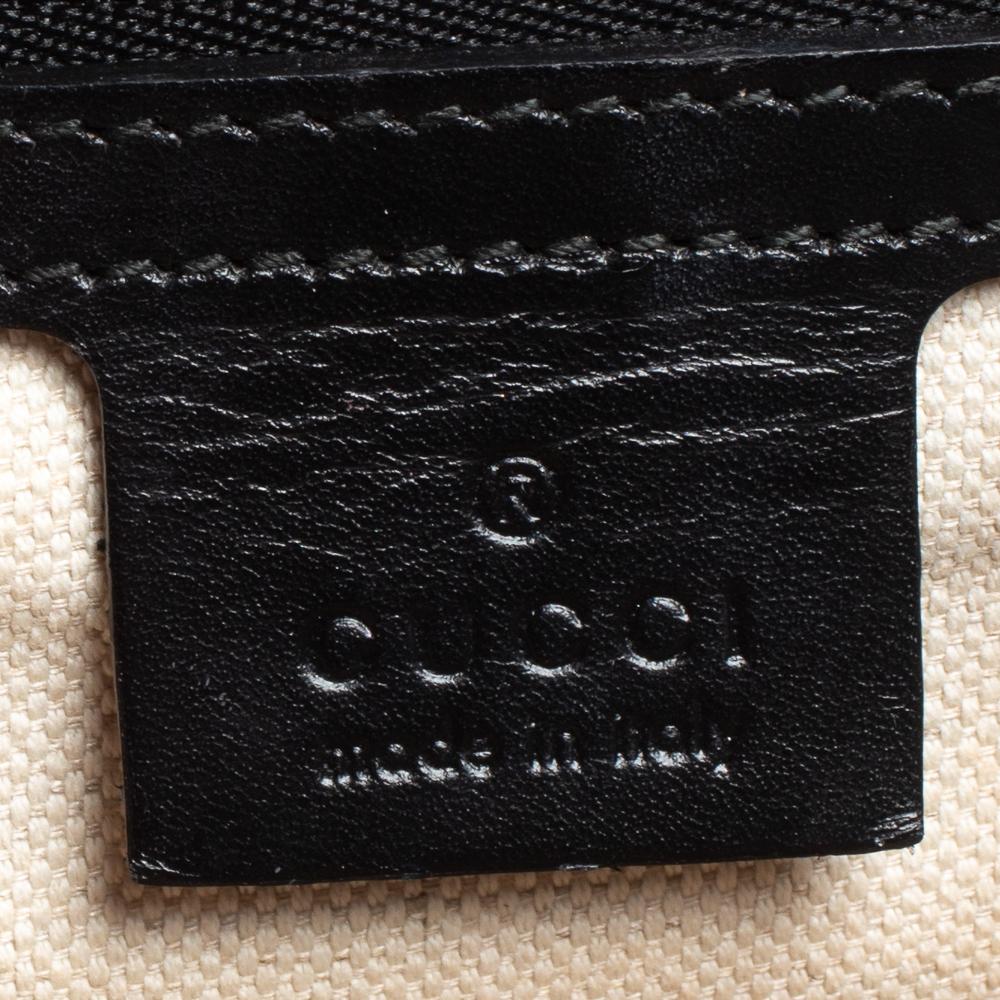 Gucci Black Leather Medium GG Marmont Heart Shoulder Bag 2