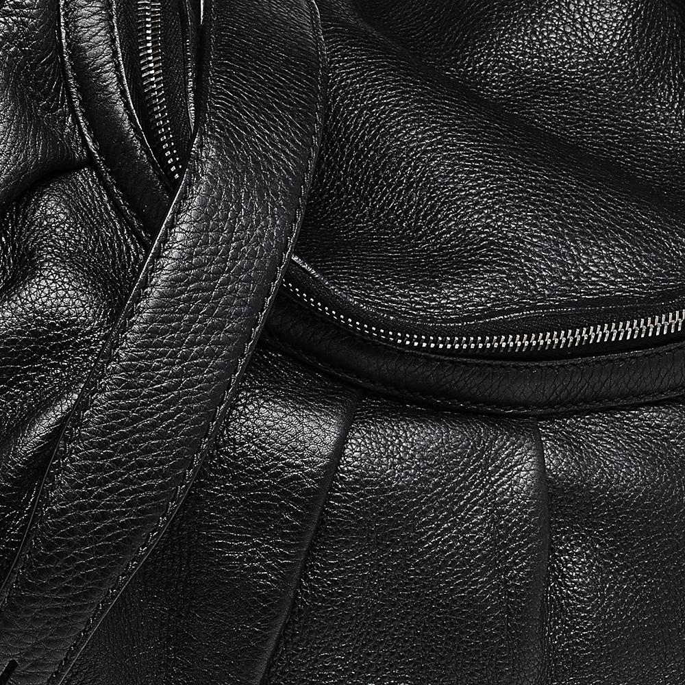 Gucci Black Leather Medium Icon Bit Convertible Hobo 7