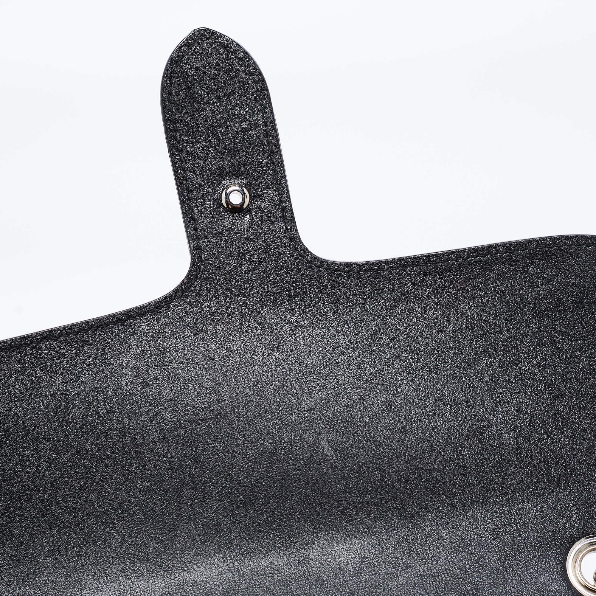 Gucci Black Leather Medium Interlocking G Shoulder Bag 6