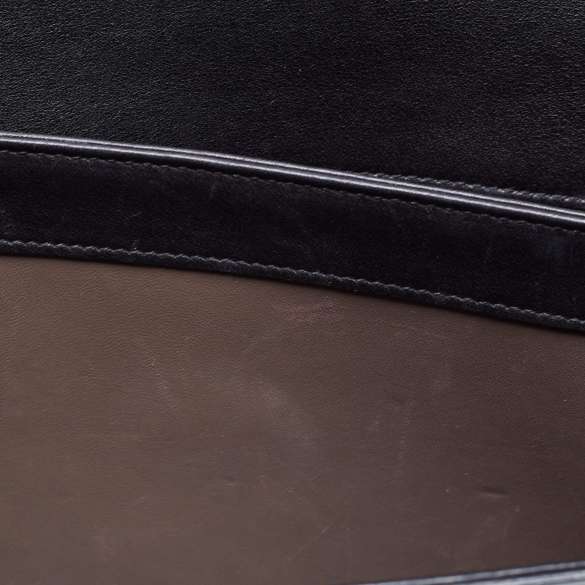 Gucci Black Leather Medium Interlocking G Shoulder Bag 2
