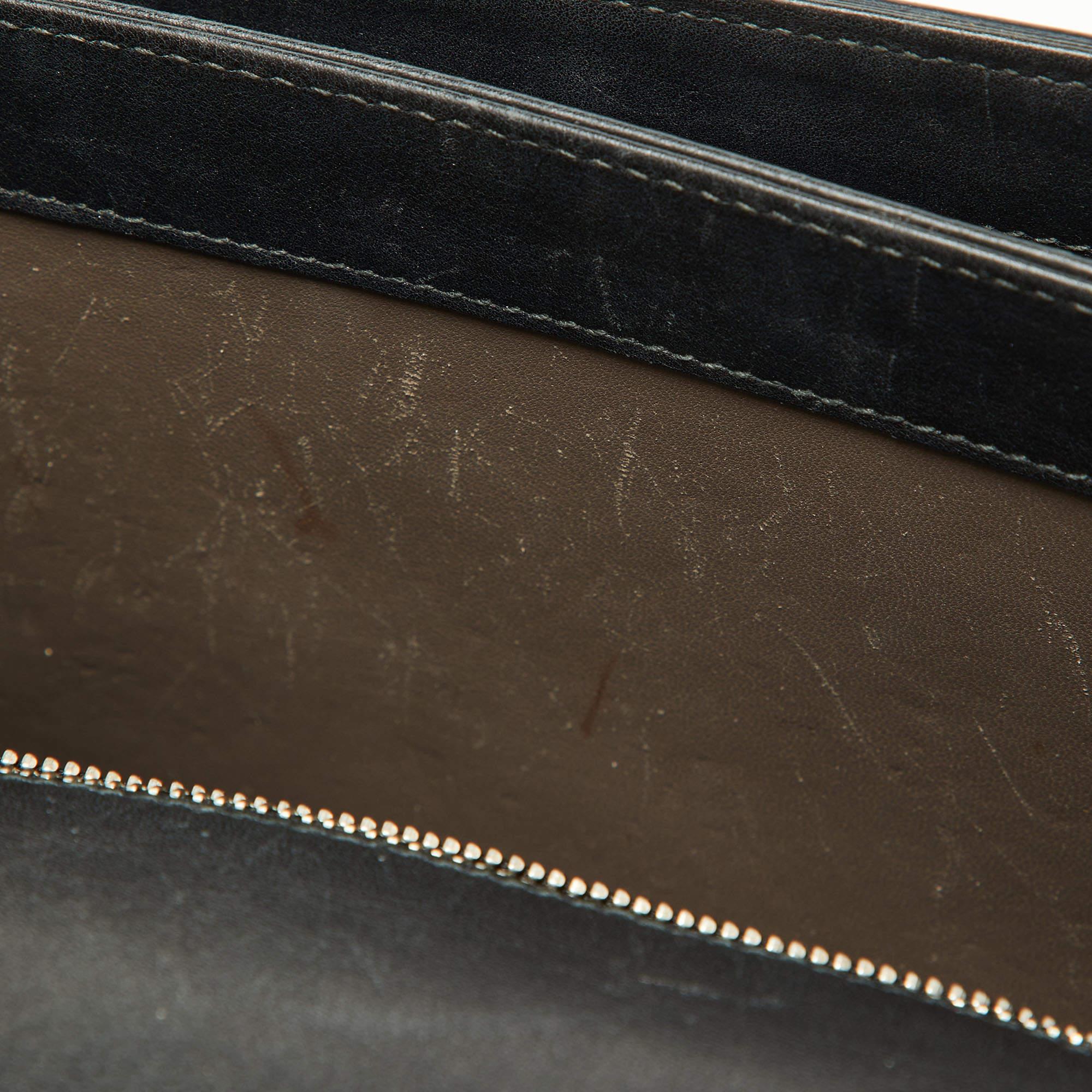 Gucci Black Leather Medium Interlocking G Shoulder Bag 2