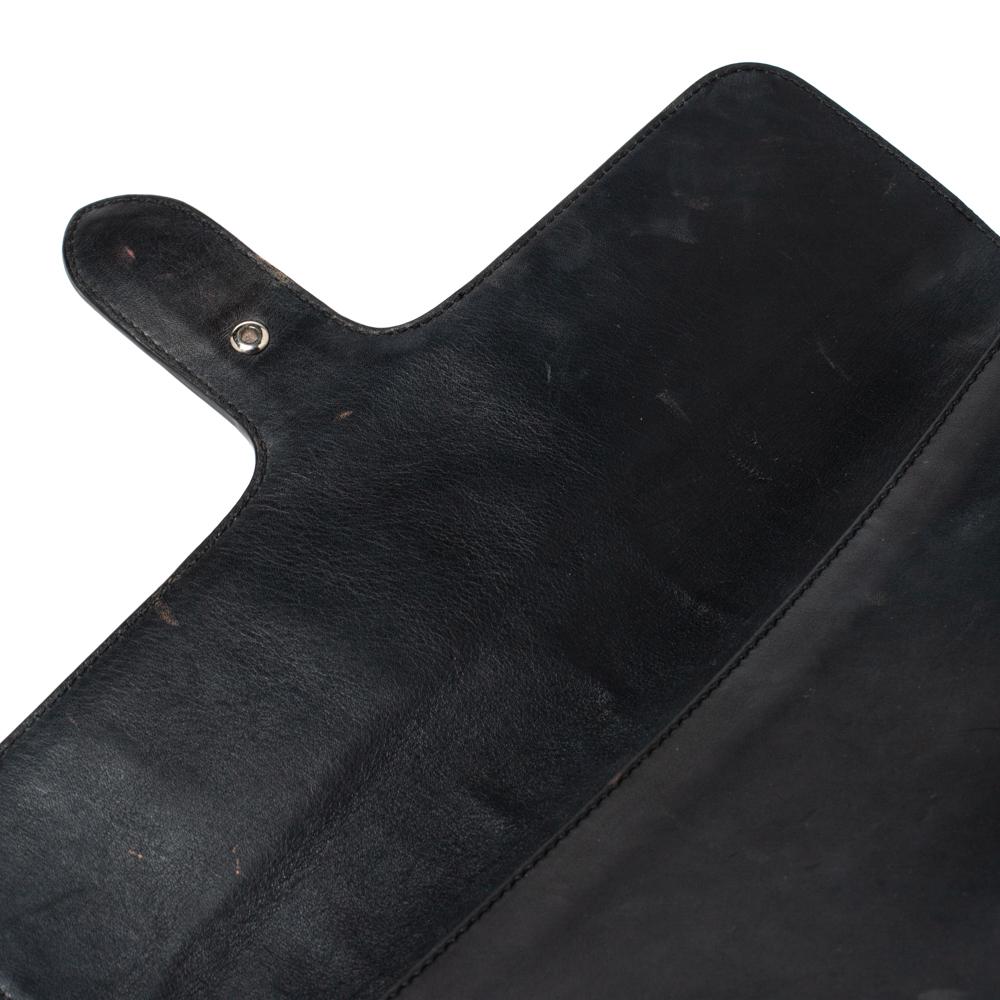 Gucci Black Leather Medium Interlocking GG Shoulder Bag 7