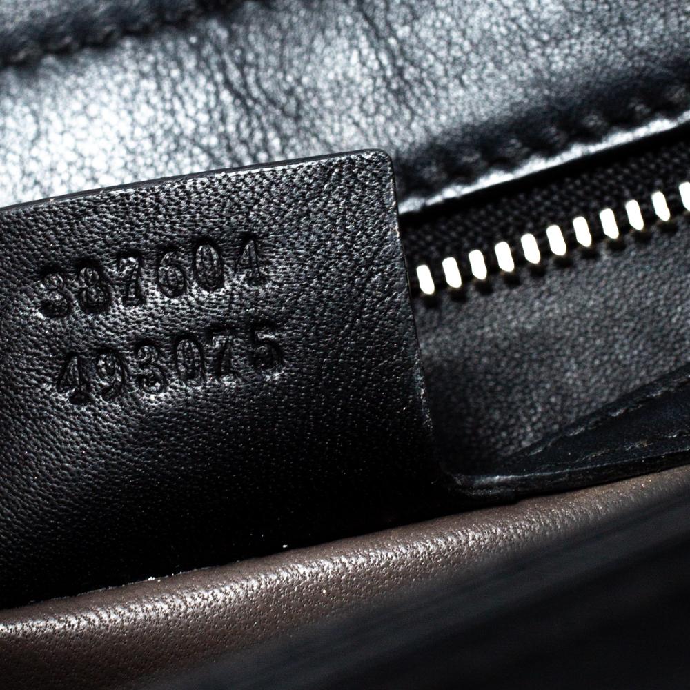 Gucci Black Leather Medium Interlocking GG Shoulder Bag 8