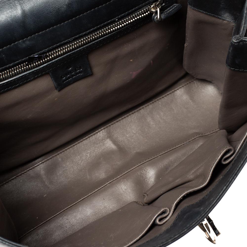 Gucci Black Leather Medium Interlocking GG Shoulder Bag 10