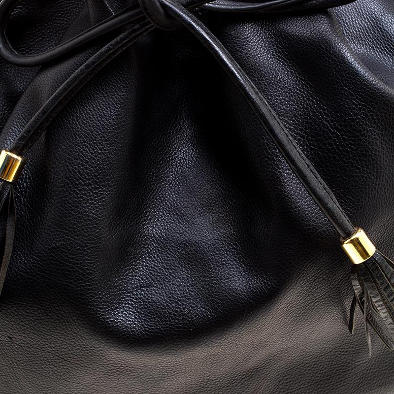 Gucci Black Leather Medium Interlocking Icon Hobo 1