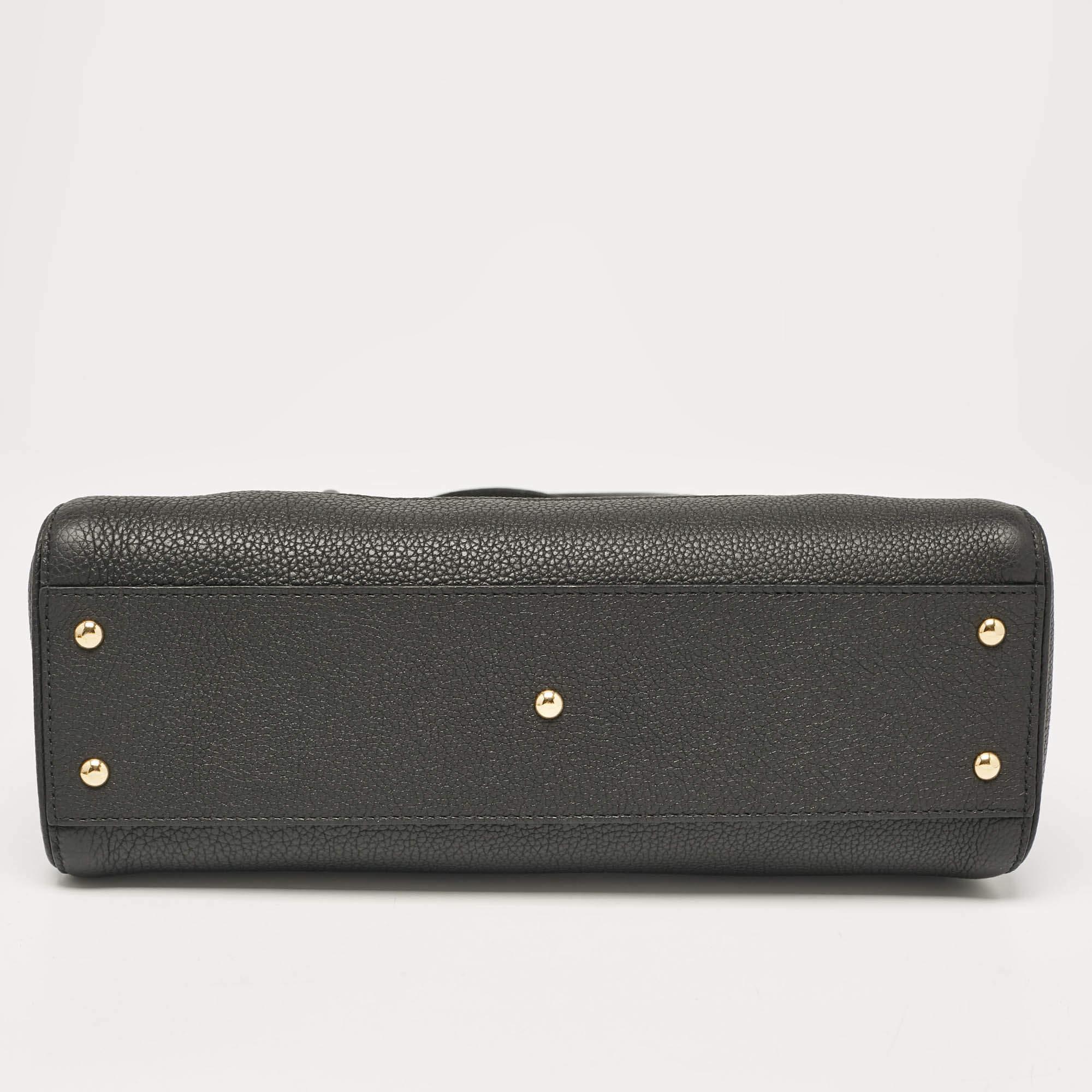 Gucci Black Leather Medium Jackie 1961 Tote For Sale 2