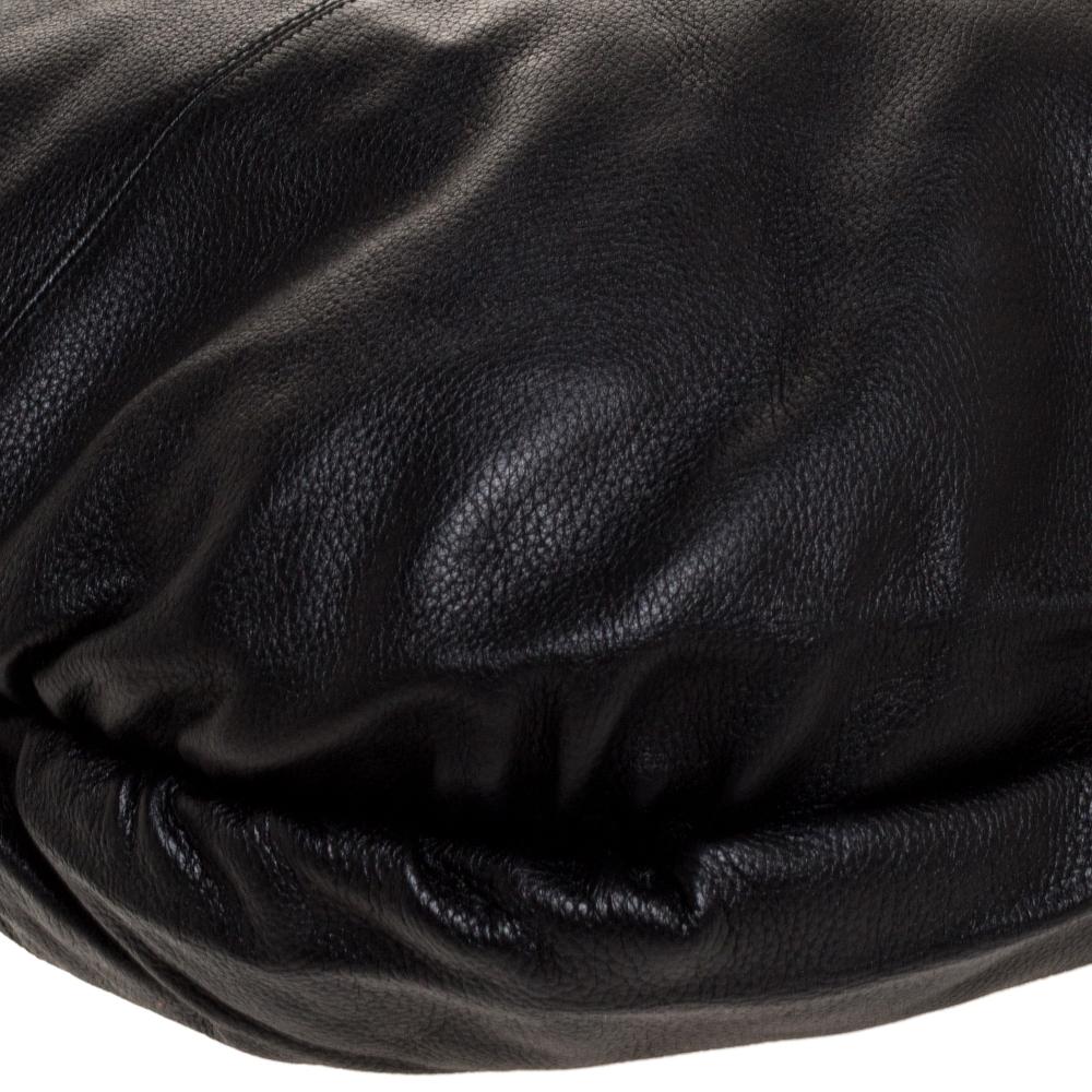 Gucci Black Leather Medium Jungle Hobo 7
