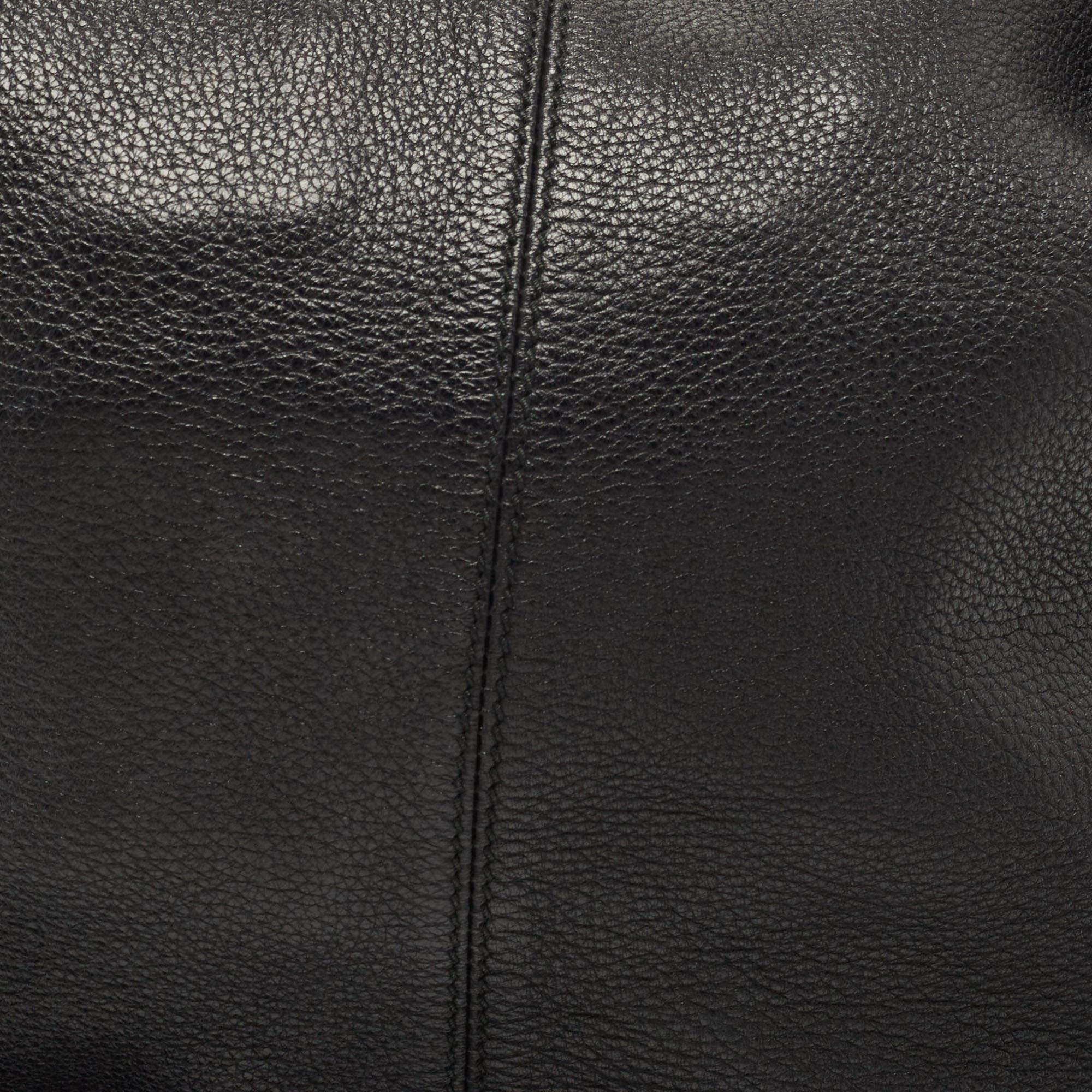 Gucci Black Leather Medium Jungle Hobo For Sale 7