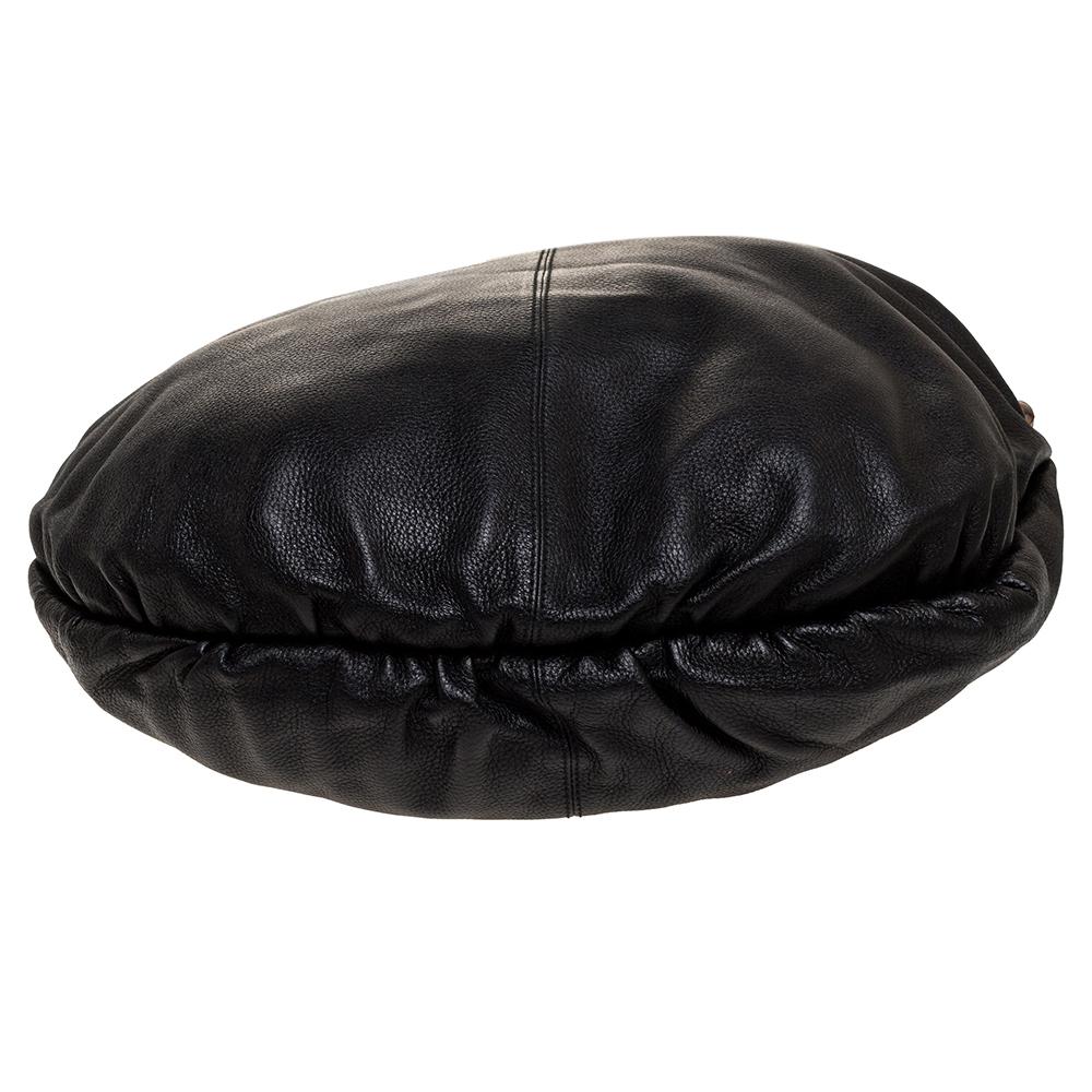 Gucci Black Leather Medium Jungle Hobo 1