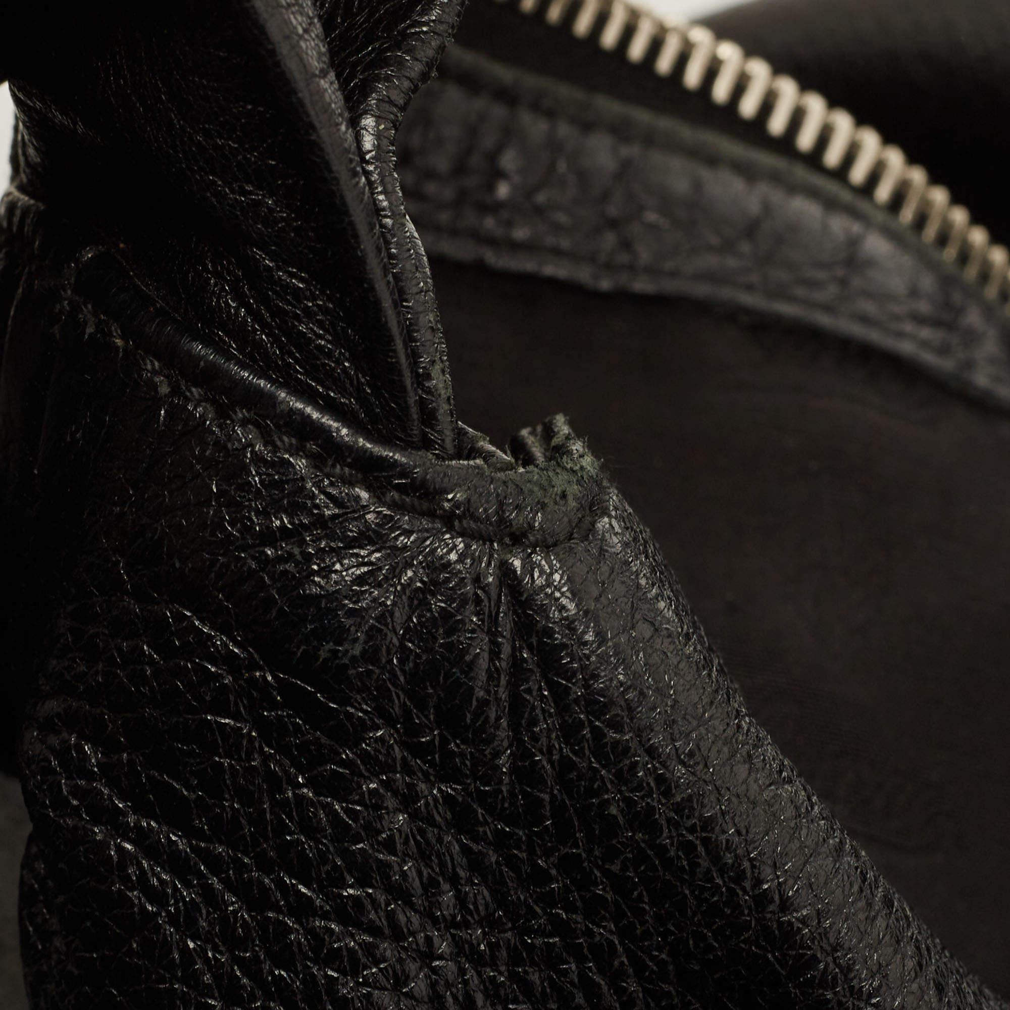 Gucci Black Leather Medium Jungle Hobo For Sale 4