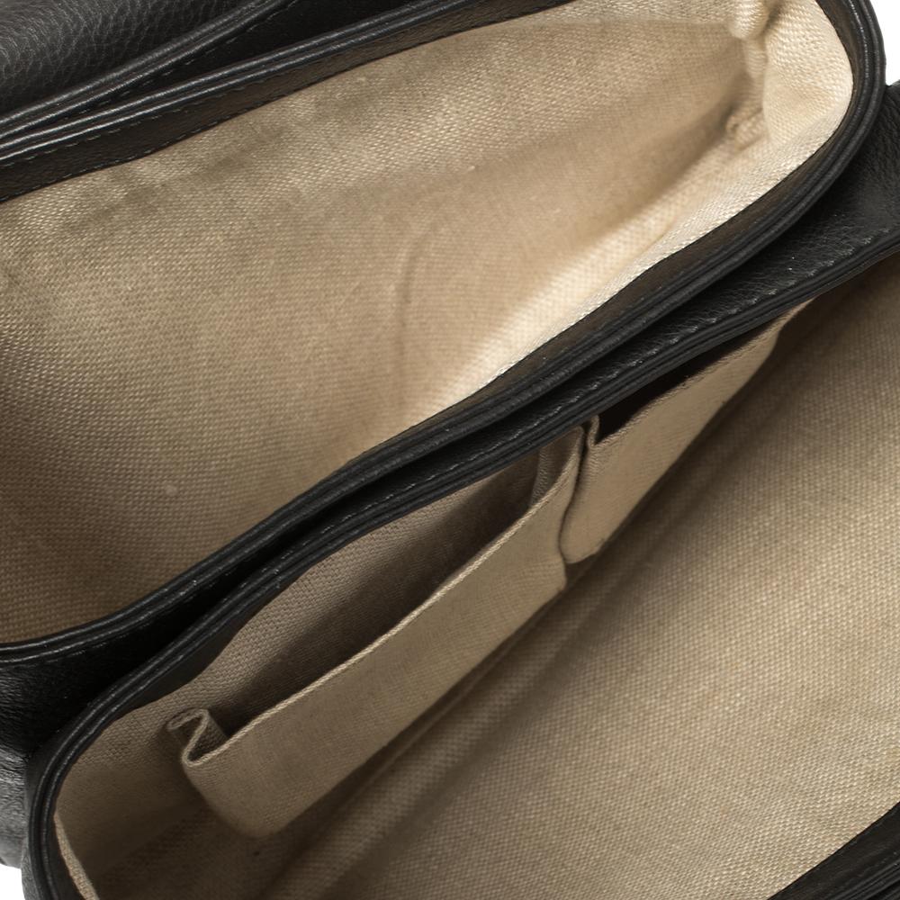 Gucci Black Leather Medium Marrakech Tassel Shoulder Bag In Good Condition In Dubai, Al Qouz 2