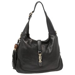 Gucci Borsa Hobo Media New Jackie in pelle nera