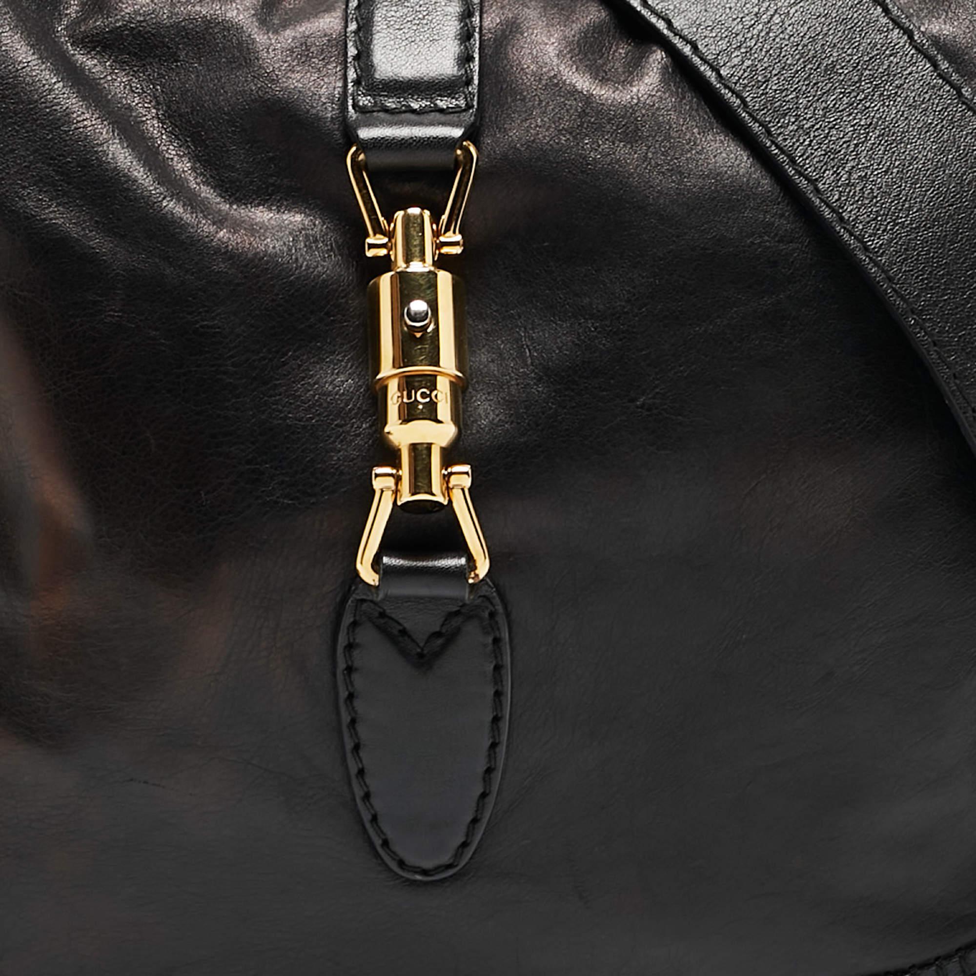 Gucci Black Leather Medium New Jackie Hobo 11