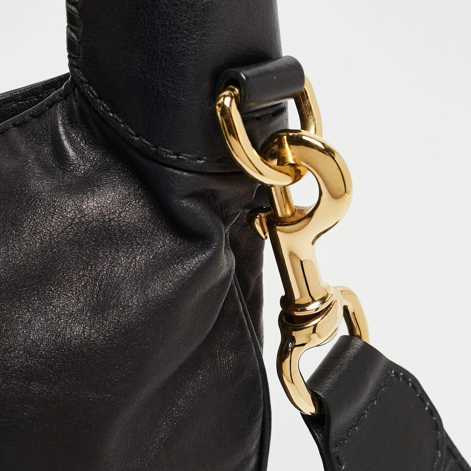 Women's Gucci Black Leather Medium New Jackie Hobo