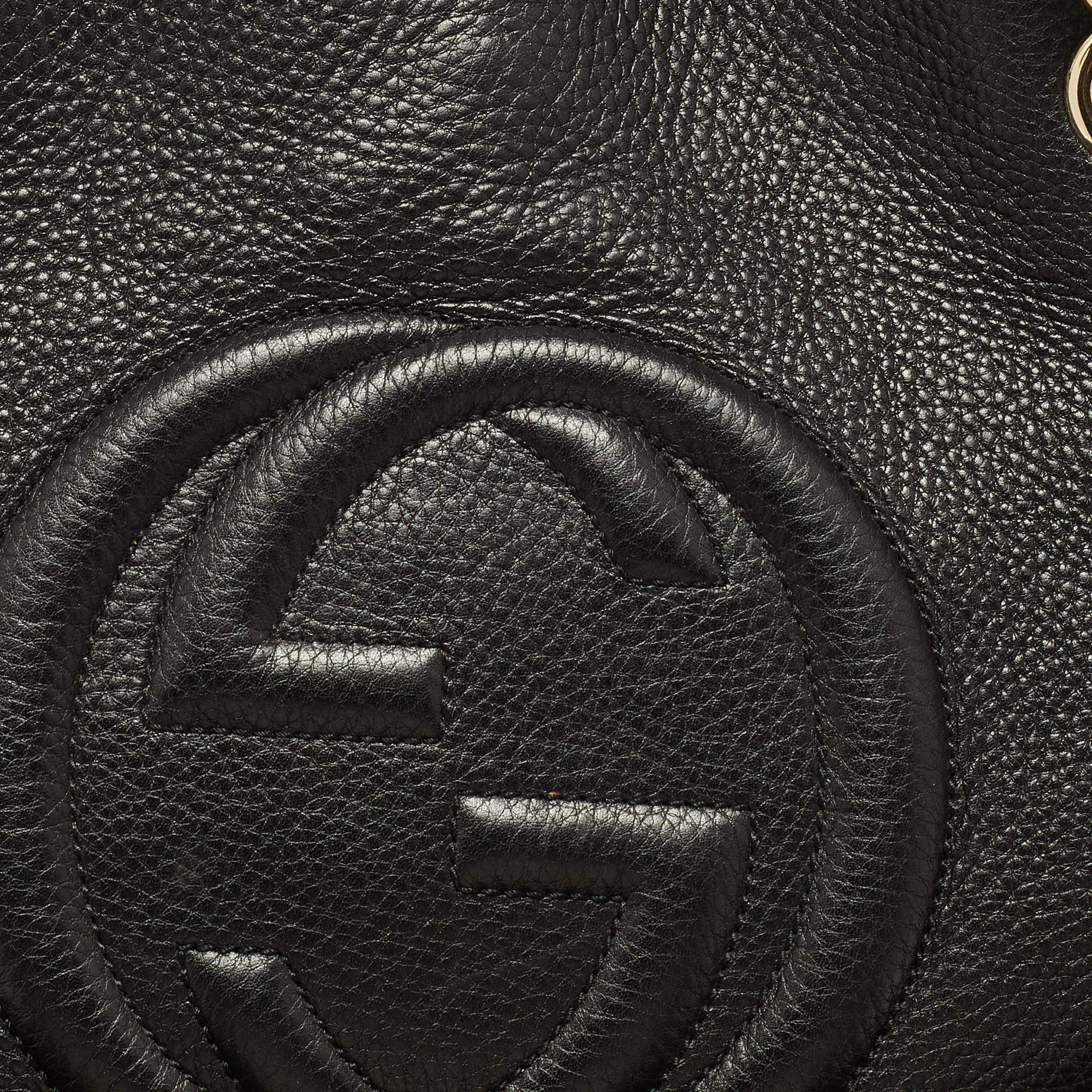 Gucci Black Leather Medium Soho Chain Shoulder Bag 12