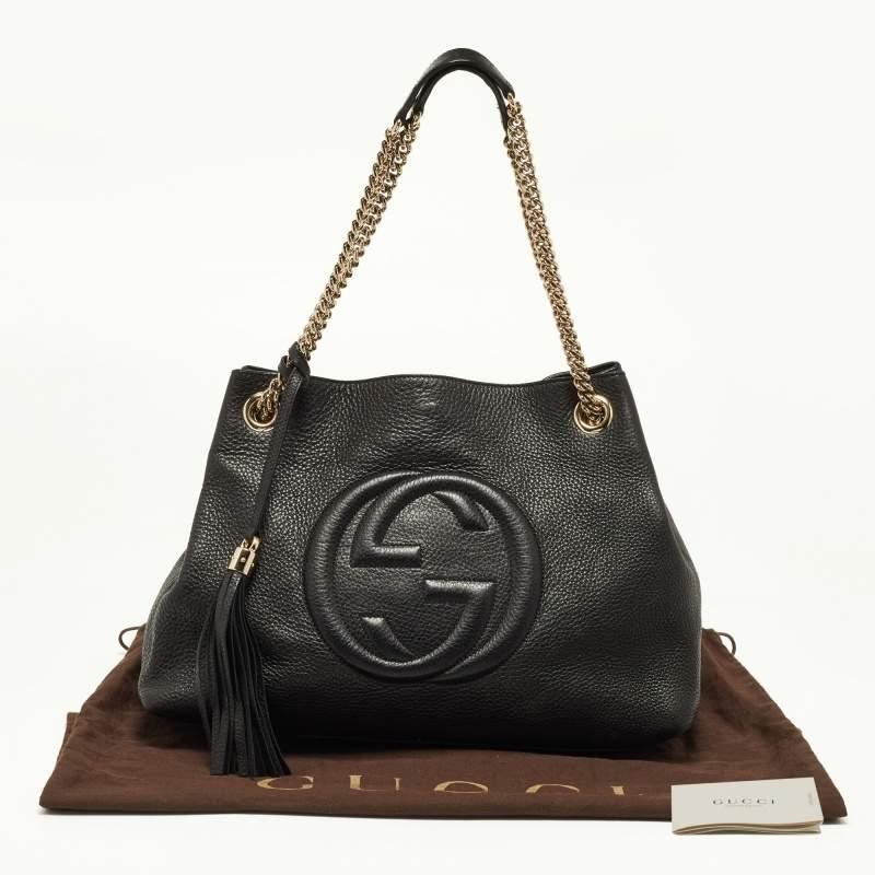 Gucci Black Leather Medium Soho Chain Shoulder Bag 14