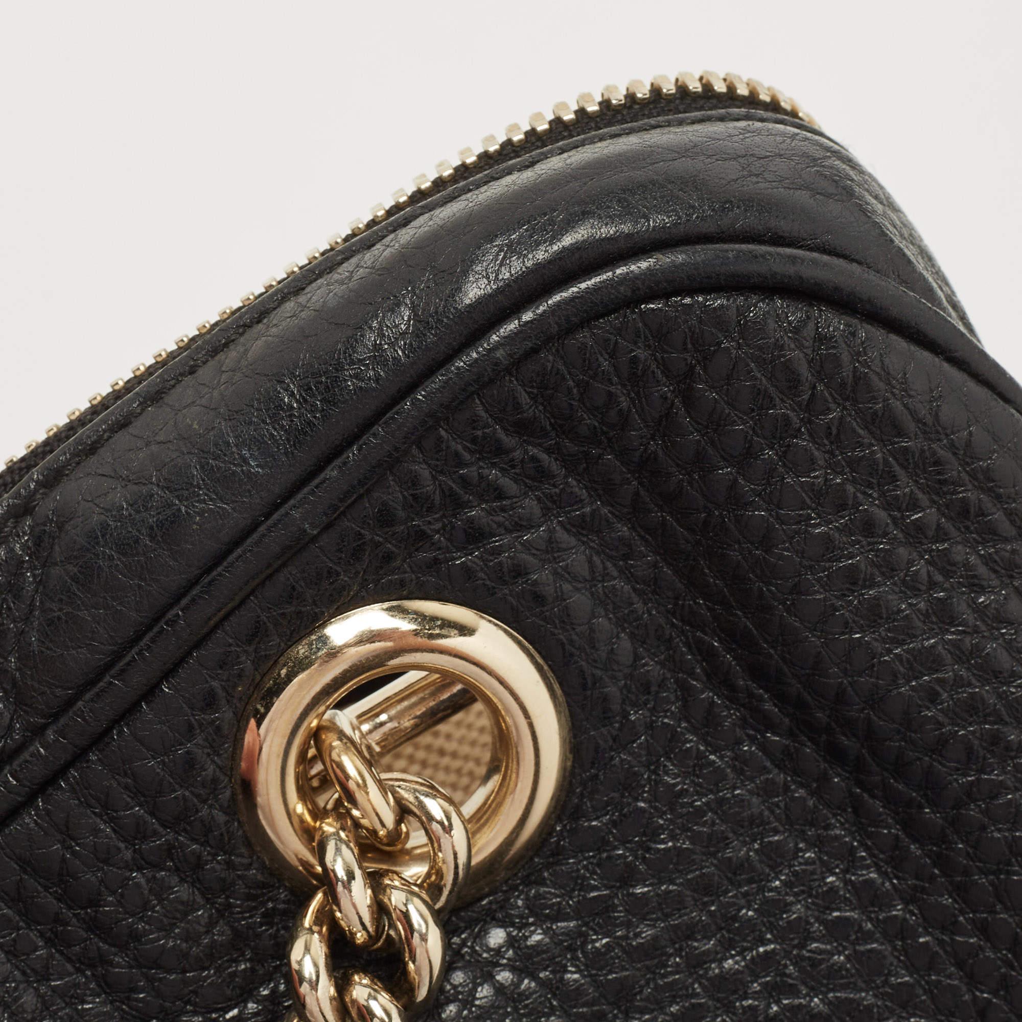 Gucci Black Leather Medium Soho Chain Shoulder Bag 5
