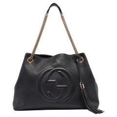 Gucci Black Leather Medium Soho Chain Shoulder Bag