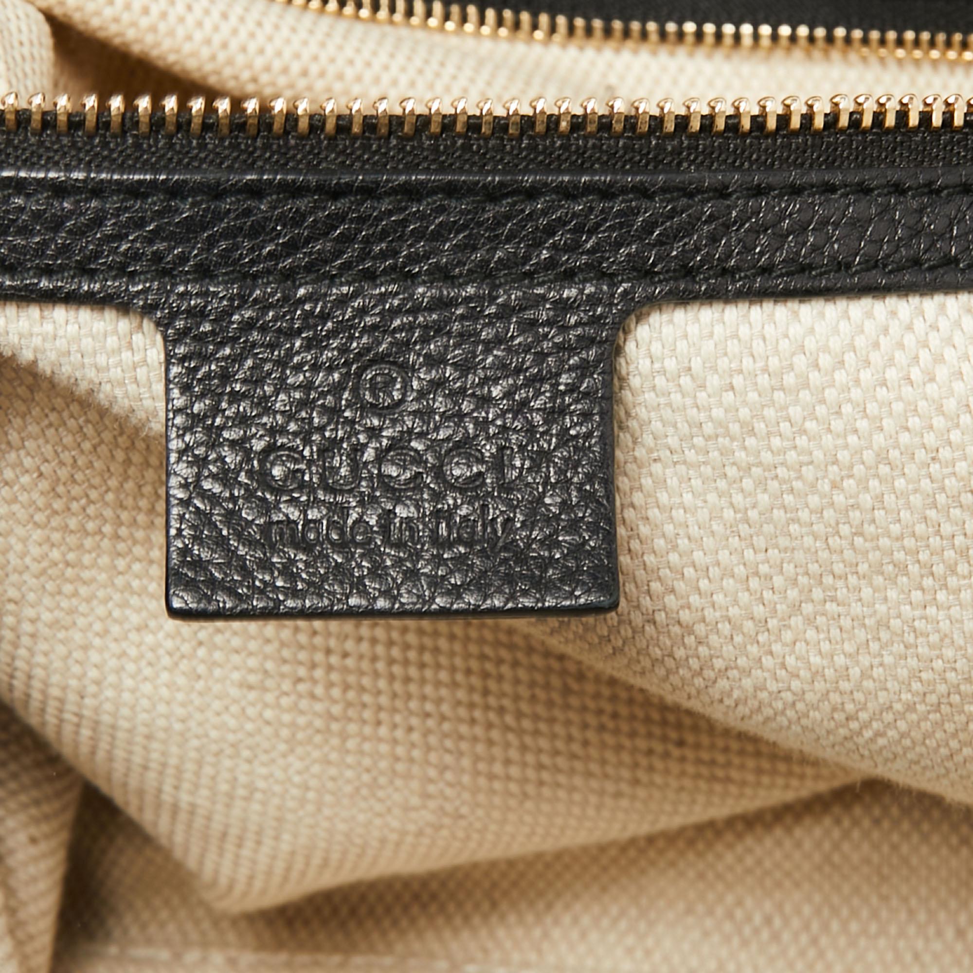 Gucci Black Leather Medium Soho Tote 6