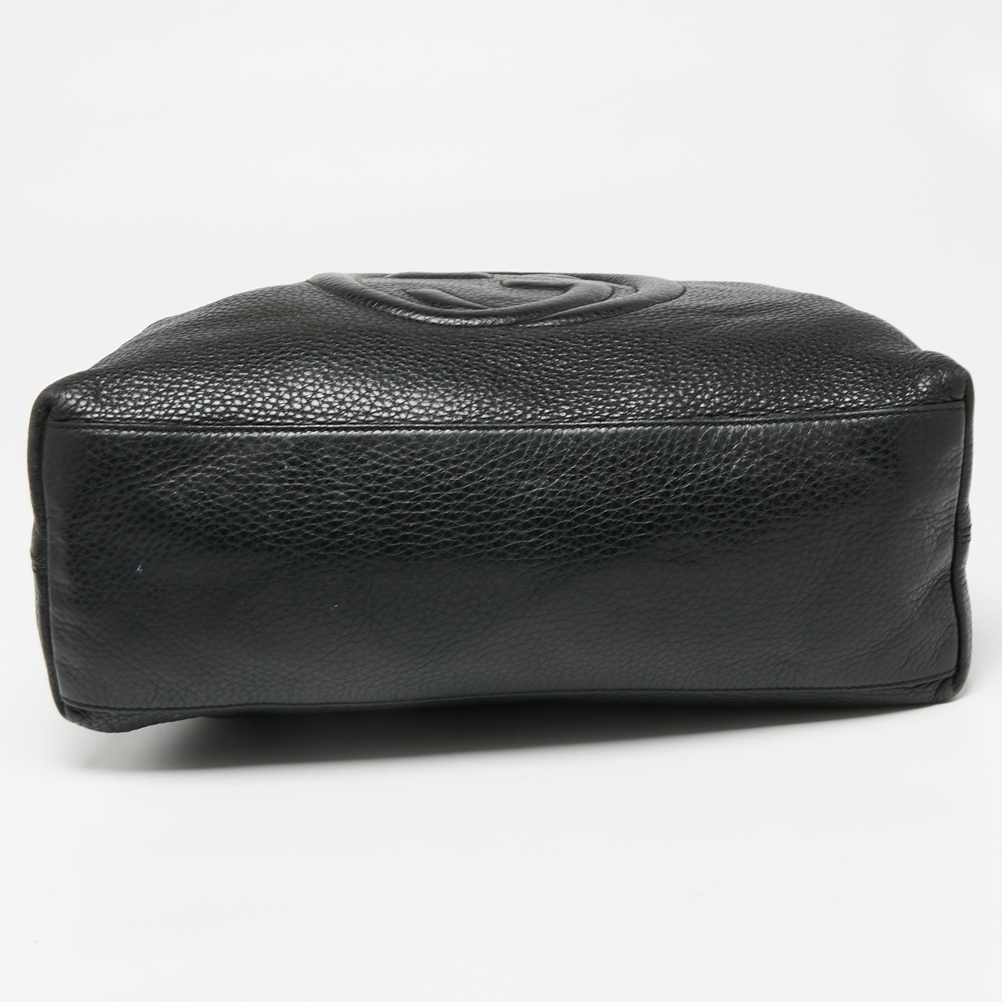 Gucci Black Leather Medium Soho Tote 1