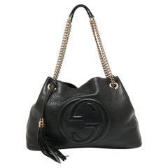 Gucci Black Leather Medium Soho Tote