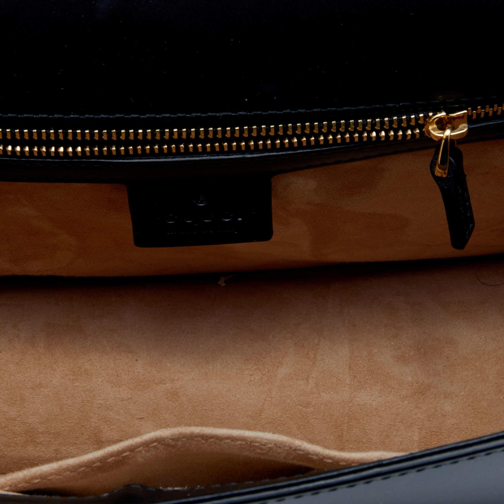 Gucci Black Leather Medium Sylvie Shoulder Bag 1