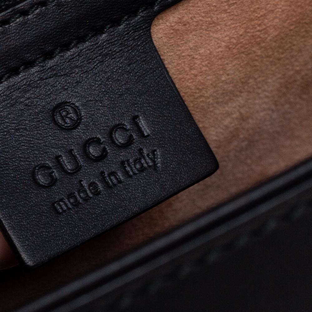 Gucci Black Leather Medium Sylvie Top Handle Bag 6