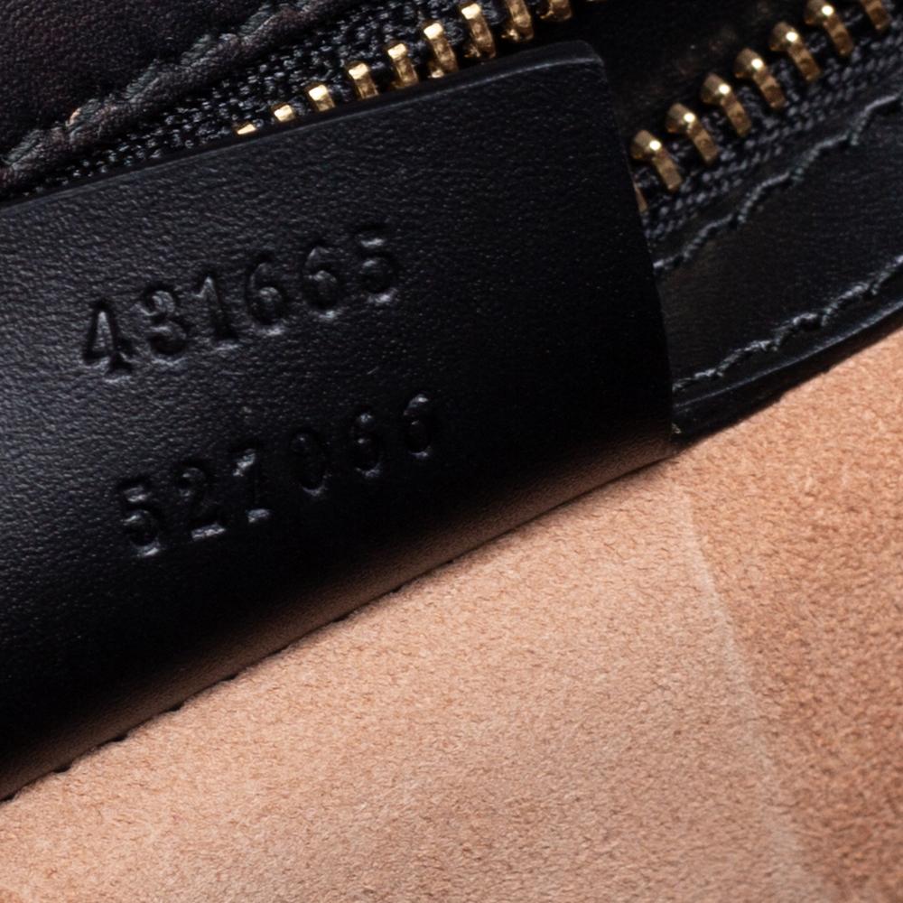 Gucci Black Leather Medium Sylvie Top Handle Bag 7