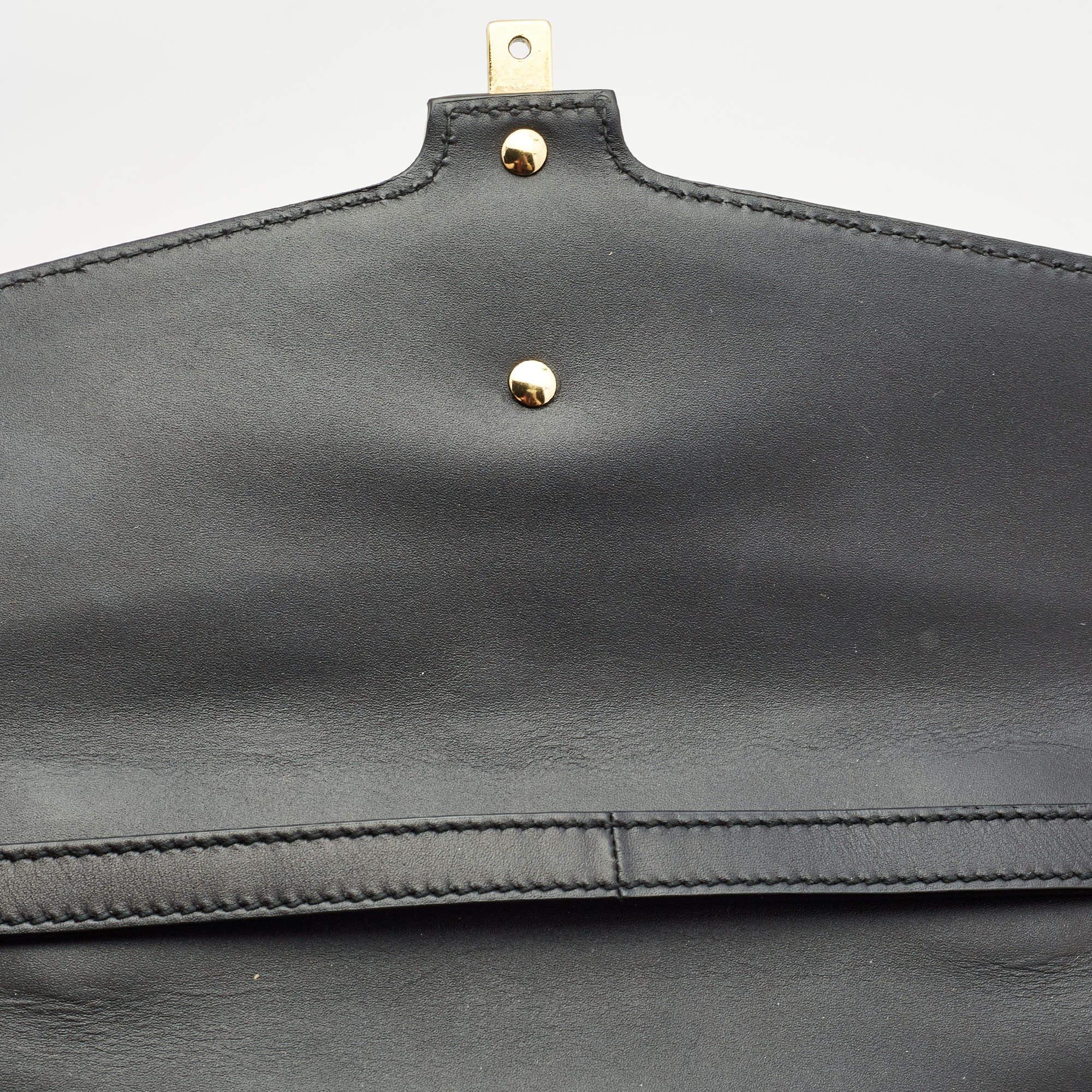 Gucci Black Leather Medium Sylvie Top Handle Bag 7