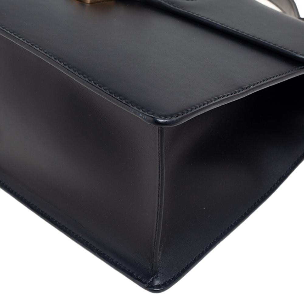 Gucci Black Leather Medium Sylvie Top Handle Bag 5