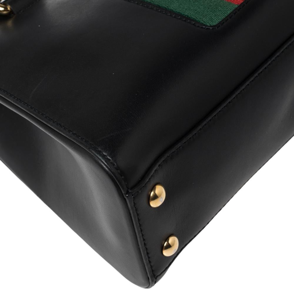 Gucci Black Leather Medium Sylvie Tote 3