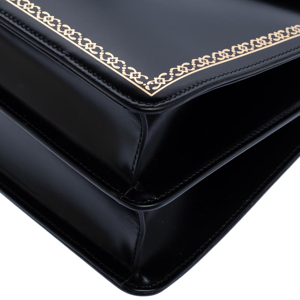 Gucci Black Leather Medium Thiara Bamboo Top Handle Bag 4